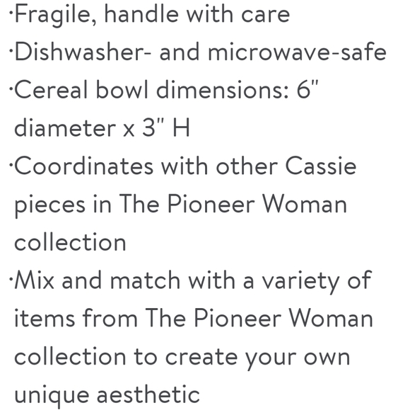 ❤️ New Pioneer Woman Cassie Embossed 4 Bowls - Picture 3 of 5